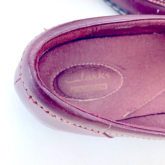 Clark’s Leather Loafers in Burgundy Size 10 - Picture 3 of 4